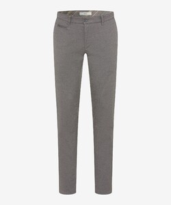 Brax Fabio Modern Wool Look Flat Front Fine Pattern Pants Graphite Grey