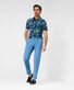 Brax Fabio Slim Chino Summerlight Flex Minimal Pattern Broek Dusty Blue