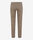 Brax Fabio Wool Look Cotton Blend Minimal Pattern Broek Beige