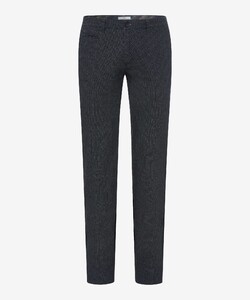 Brax Fabio Wool Look Cotton Blend Minimal Pattern Broek Dark Navy