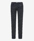 Brax Fabio Wool Look Cotton Blend Minimal Pattern Broek Dark Navy