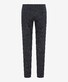 Brax Fabio Wool Look Cotton Blend Minimal Pattern Broek Dark Navy