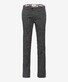 Brax Fey Stripe Pattern Flat-Front Fine-Yarned Cotton Satin Broek Athletic