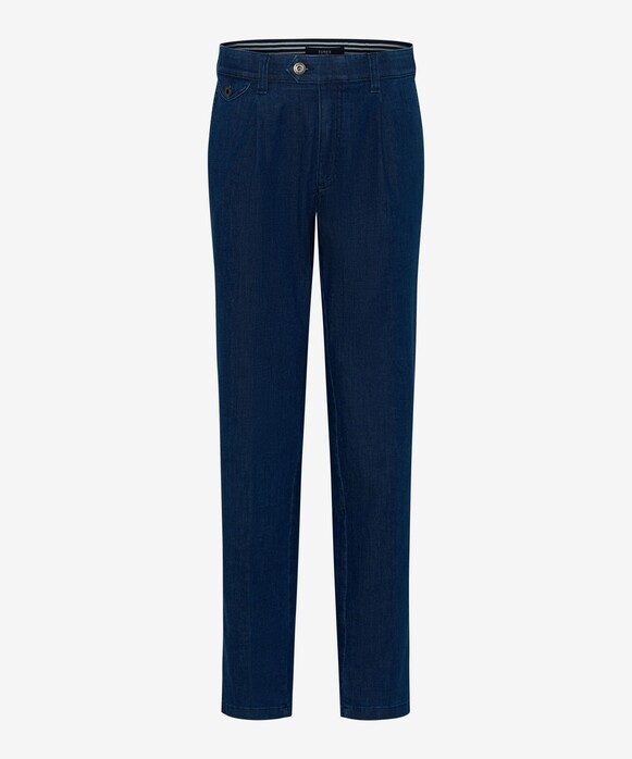 Brax Fred Pleated Smart Denim Jeans Regular Blue