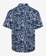 Brax Hardy Linen Fantasy Leaves Pattern Short Sleeve Shirt Ocean