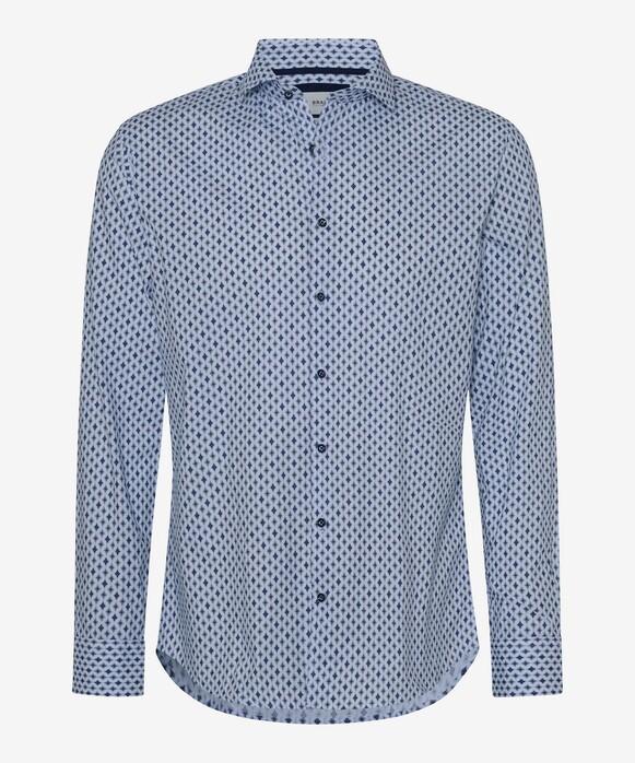 Brax Harold Hi-Flex Poplin Fantasy Star Pattern Shirt Hunter