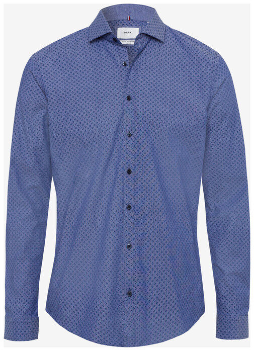 Brax Harold Mini Pattern Overhemd Blauw