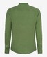 Brax Harold Uni Color Casual Linnen Overhemd Groene Thee