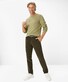 Brax Jim Flat Front Corduroy Corduroy Trouser Khaki