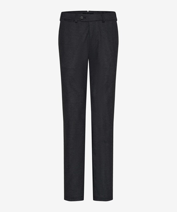 Brax Joe Fine Woven Jersey Flat Front Broek Dark Grey