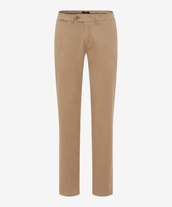 Brax Joe Uni Color Cotton Flat-Front Fine Stretch Broek Beige