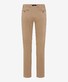 Brax Joe Uni Color Cotton Flat-Front Fine Stretch Broek Beige