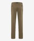 Brax Joe Uni Color Cotton Flat-Front Fine Stretch Broek Moss