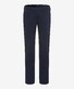 Brax Joe Uni Color Cotton Flat-Front Fine Stretch Broek Navy