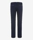 Brax Joe Uni Color Cotton Flat-Front Fine Stretch Broek Navy