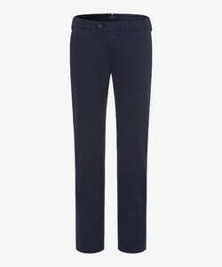 Brax Joe Uni Color Cotton Flat-Front Fine Stretch Pants Navy