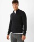 Brax John Knit 2-Way Zipper Pearl Stitch Look Cardigan Cement