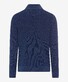 Brax John Knit 2-Way Zipper Pearl Stitch Look Cardigan Denim Blue