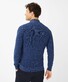 Brax John Knit 2-Way Zipper Pearl Stitch Look Cardigan Denim Blue