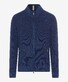 Brax John Knit 2-Way Zipper Pearl Stitch Look Cardigan Denim Blue