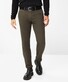 Brax Jörn Flat Front Cotton Subtle Thermo Concept Broek Donker Groen