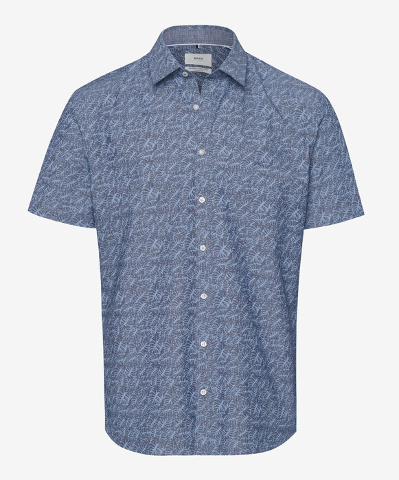 Brax Kris Leaf Pattern Shirt Blue