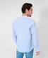 Brax Lars Pure Linen Stripe Stand-Up Collar Shirt Smooth Blue