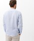 Brax Lars Stand-Up Collar Linen Shirt Light Blue