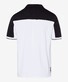 Brax Leif Block Color Fine Pique Structure Poloshirt White-Black