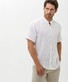 Brax Lionel U Casual Linen Shirt White