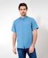 Brax Lionel Uni Linen Stand-Up Collar Shirt Dusty Blue