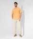 Brax Lionel Uni Linen Stand-Up Collar Shirt Mango