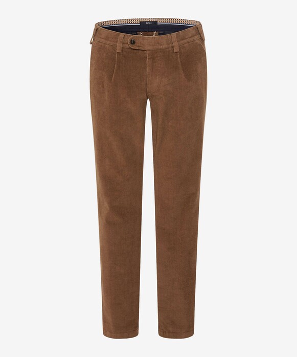 Brax Luis Pleated Corduroy Corduroy Trouser Beige