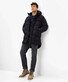 Brax Marco Quilted Jacket Detachable Hood Dark Navy