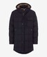 Brax Marco Quilted Jacket Detachable Hood Dark Navy