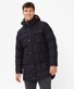 Brax Marco Quilted Jacket Detachable Hood Dark Navy