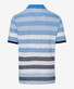 Brax Paco Multi Stripe Poloshirt Iced Blue
