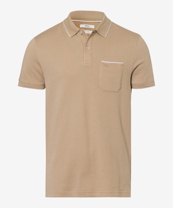 Brax Paddy Cotton Blue Planet Polo Sesame