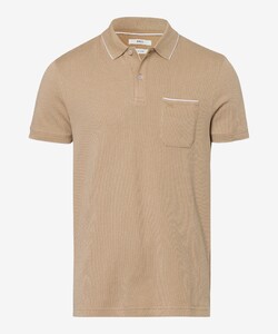 Brax Paddy Cotton Blue Planet Poloshirt Sesame