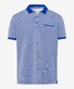 Brax Paddy Small Welt Breast Pocket Fine Jersey Polo Cornflower