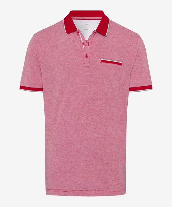 Brax Paddy Small Welt Breast Pocket Fine Jersey Polo Signal Red