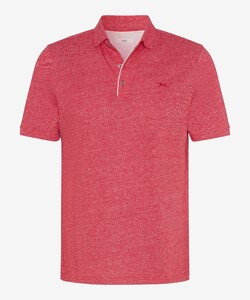 Brax Pejo Linnen Katoen Rich Fancy Mélange Polo Signal Red