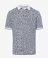 Brax Perry Fine Piqué Fantasy Abstract Circles Floral Pattern Poloshirt White