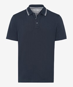 Brax Pete Hi-Flex Fine Pique Blue Planet Poloshirt Fjord