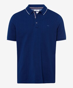 Brax Pete Hi-Flex Piqué Cotton Stretch Blue Planet Poloshirt Infinity