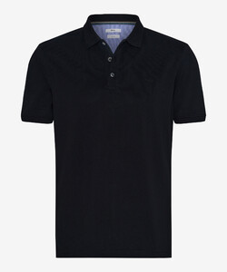 Brax Pete Hi-Flex Piqué Pima Cotton Blend Poloshirt Black