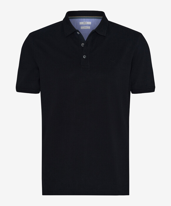 Brax Pete Hi-Flex Piqué Pima Cotton Blend Poloshirt Black