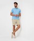 Brax Pete Uni Color Hi-Flex Piqué Poloshirt Smooth Blue