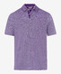 Brax Petter Faux Uni Two Tone Ultralight Fine Pique Cotton Blend Poloshirt Lilac