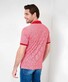 Brax Petter Fine Piqué Texture Contrast Collar And Breast Pocket Polo Signal Red